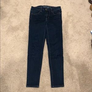 American Eagle dark wash super stretch jeggings